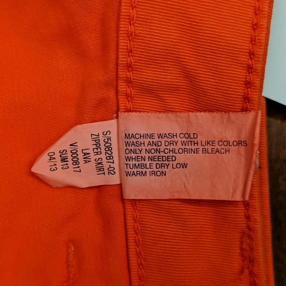 NWT GAP Zipper Stretch Miniskirt in Lava (Orange) - Picture 7 of 7